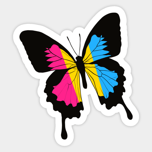 Pansexual Butterfly Sticker by notastranger